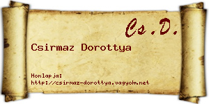 Csirmaz Dorottya névjegykártya